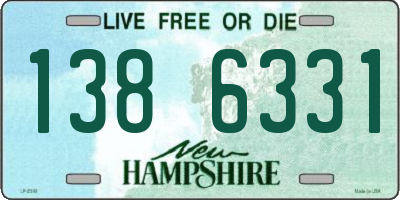 NH license plate 1386331