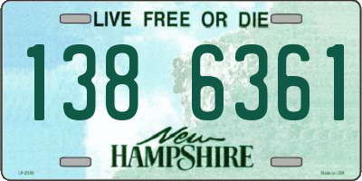 NH license plate 1386361