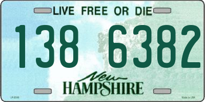 NH license plate 1386382