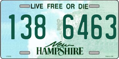 NH license plate 1386463