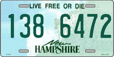 NH license plate 1386472