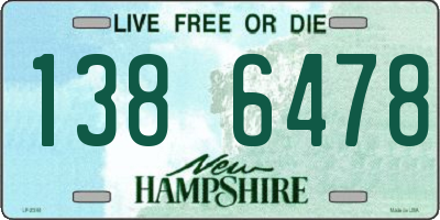 NH license plate 1386478
