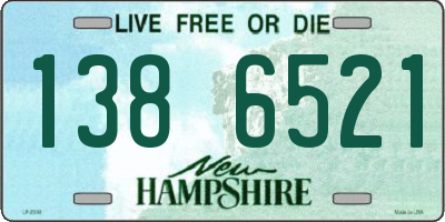 NH license plate 1386521