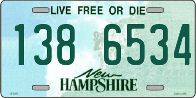 NH license plate 1386534