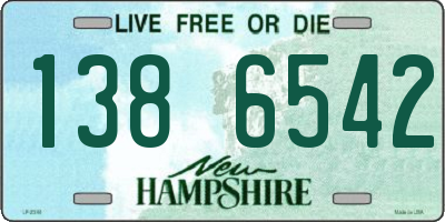 NH license plate 1386542