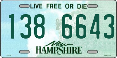 NH license plate 1386643