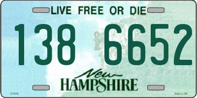 NH license plate 1386652