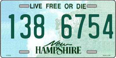 NH license plate 1386754