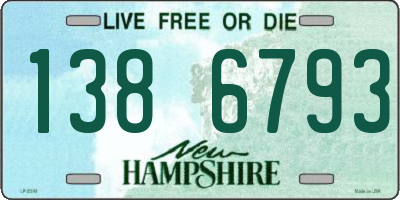 NH license plate 1386793