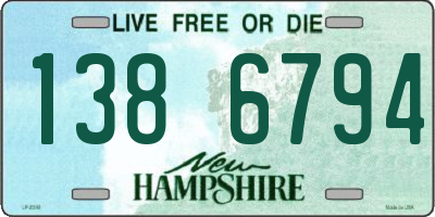 NH license plate 1386794