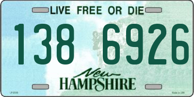 NH license plate 1386926