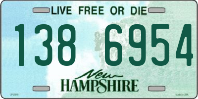 NH license plate 1386954