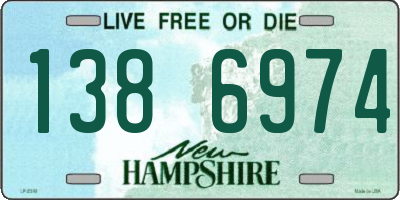 NH license plate 1386974