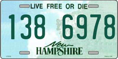 NH license plate 1386978