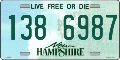 NH license plate 1386987