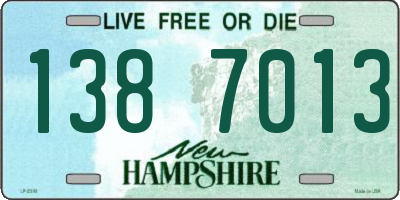 NH license plate 1387013