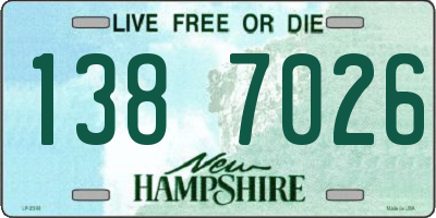 NH license plate 1387026