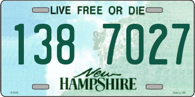NH license plate 1387027