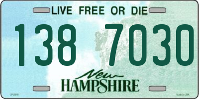 NH license plate 1387030