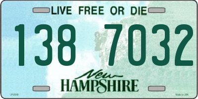 NH license plate 1387032