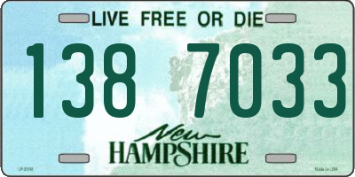 NH license plate 1387033