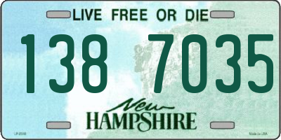 NH license plate 1387035
