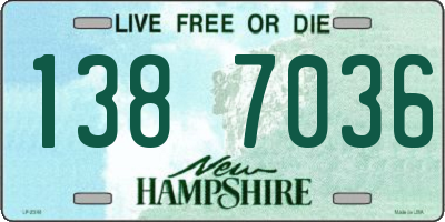 NH license plate 1387036