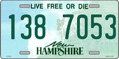 NH license plate 1387053
