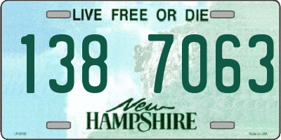 NH license plate 1387063