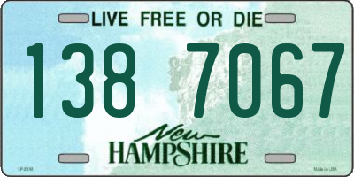 NH license plate 1387067