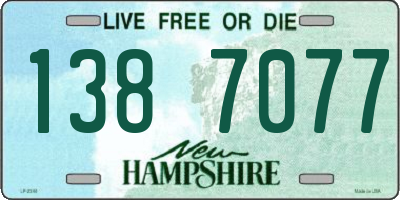 NH license plate 1387077
