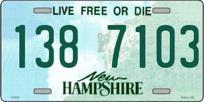 NH license plate 1387103