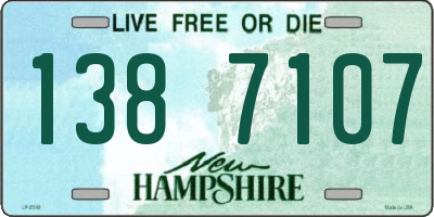 NH license plate 1387107