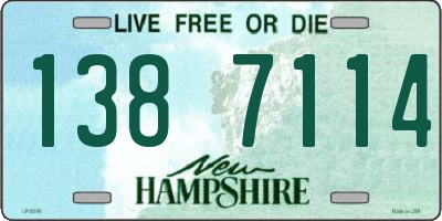 NH license plate 1387114
