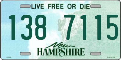 NH license plate 1387115
