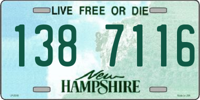 NH license plate 1387116