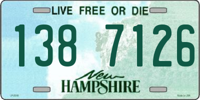 NH license plate 1387126