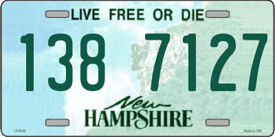 NH license plate 1387127