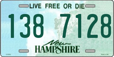 NH license plate 1387128