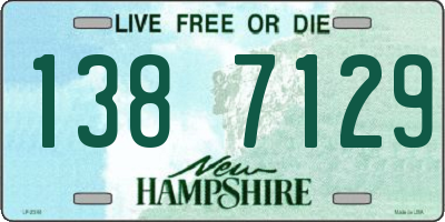 NH license plate 1387129