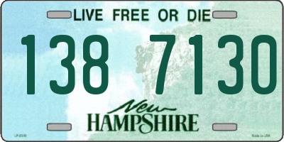NH license plate 1387130