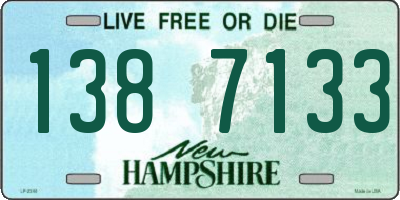 NH license plate 1387133