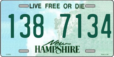 NH license plate 1387134