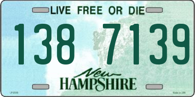 NH license plate 1387139