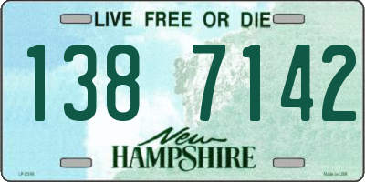NH license plate 1387142