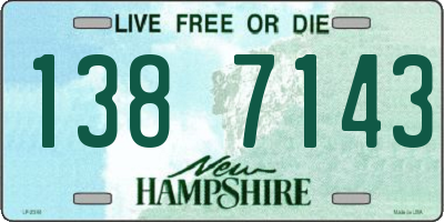NH license plate 1387143