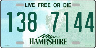 NH license plate 1387144