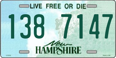 NH license plate 1387147