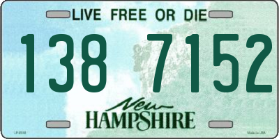 NH license plate 1387152