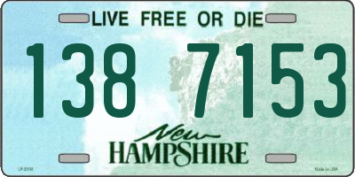 NH license plate 1387153